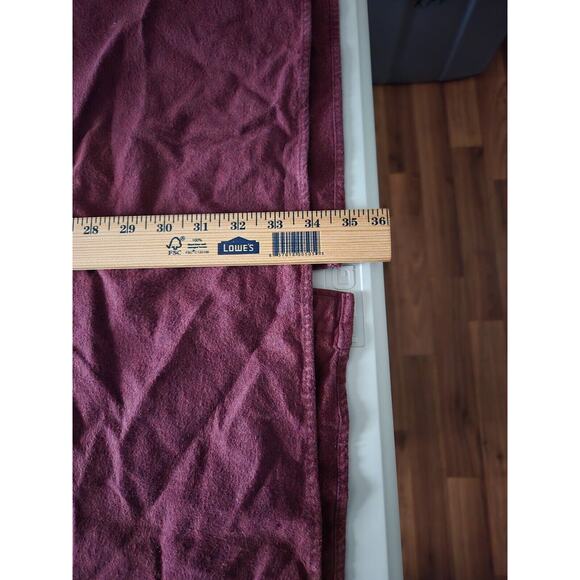 St Johns Bay Men's Burgundy Long Sleeve Pocket Button Up Shirt - Size 3XL - Picture 7 of 8